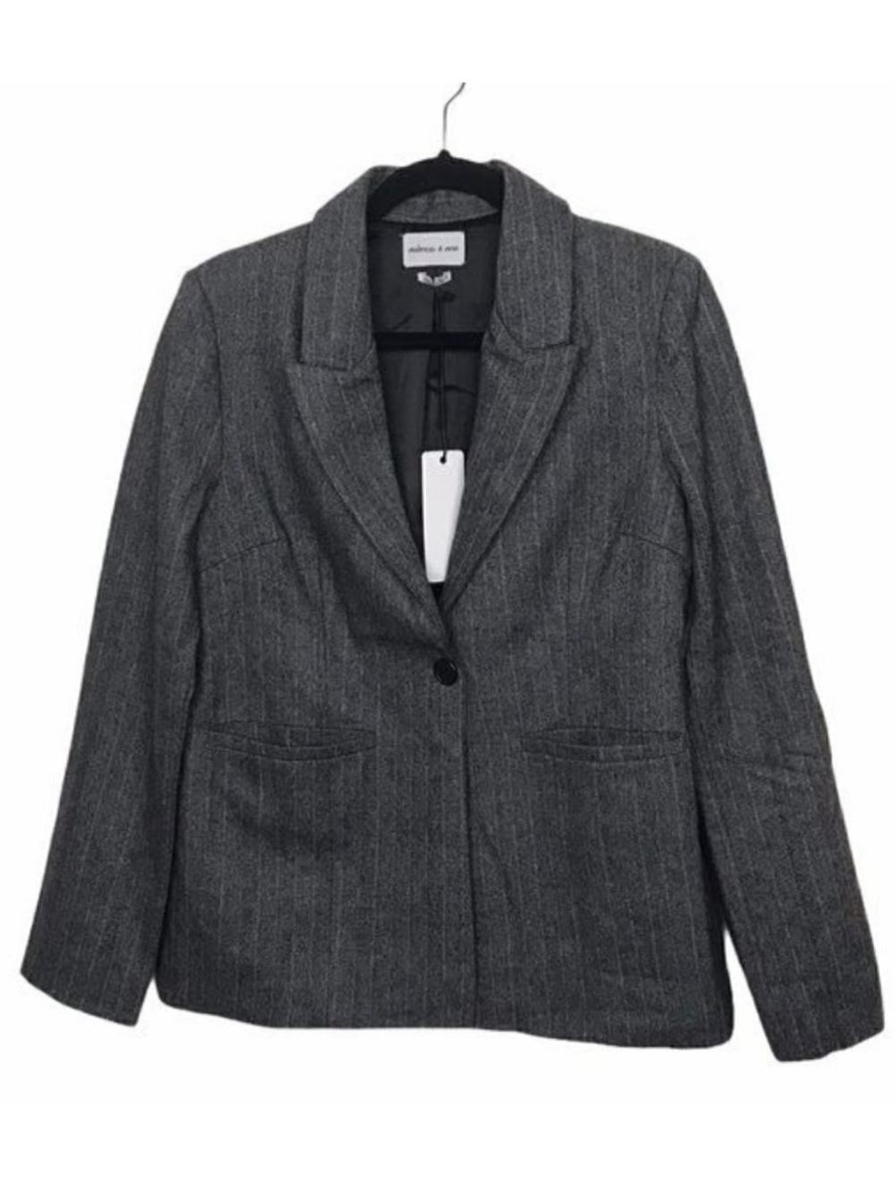 Valencia & Vine ShopBop Gray Tailored Classic Slim Blazer NWT Medium